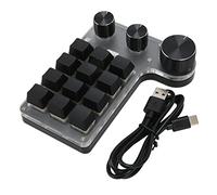 Clavier de Jeu Mécanique Macro, Clavier Macro Programmable, Connexion USB, Portable, 12 Touches, Plug and Play avec 3 Boutons pour Laboratoire et Bureau