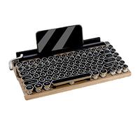 Clavier de Jeu Mécanique, Style de Machine à écrire Rétro Punk, Clavier de Machine à écrire sans Fil 83 Touches, avec Support pour Ordinateur Portable et Téléphone, Luminosité Réglable, pour Android,