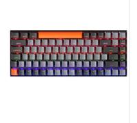 Clavier de Jeu mécanique TKL, 84 Touches, 75 pour Cent, Filaire, échangeable à Chaud, avec rétroéclairage 6 Couleurs, Compatible avec PC et Ordinateur Portable(Wired Red Switch)