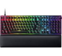 Clavier de jeu optique Razer Huntsman V2 Lumière LED RVB, disposition nordique, filaire, noir, Clicky Purple Switch, pavé numérique
