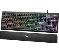 Clavier de jeu PREYON Long Claw Alpha - 104 touches de fonction - Éclairage RGB - Touches supplémentaires - Rouleau de volume - Anti-Ghosting - Support magnétique amovible - Touche lumière On/Off