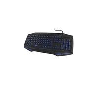 uRage Clavier Gaming Rétroéclairé (Clavier Gamer Silencieux, Rétroéclairage 7 Couleurs, Anti-Ghosting, Win-Lock, AZERTY, Filaire, Repose Poignet, 4 Touches Macro, 12 Touches Fonctions directes) Noir