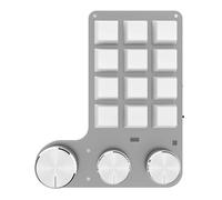 Clavier de jeu rouge à 12 touches 3 boutons avec USB filaire BT double mode raccourci multifonction personnalisé pour PC, jeux de bureau, médias, concepteurs de contrôle industriel, éditeurs vidéo