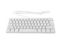 Clavier de Jeu RVB de Conception Ergonomique, Clavier Mécanique Compact à 61 Touches pour Les Jeux/dactylographie, Mécanique pour PC de Travail/études, Matériau D'injection ABS (White)