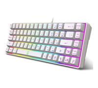Clavier de jeu sans fil 65 %, rechargeable, rétroéclairé, 68 touches, ultra-compact, anti-ghosting et sans conflit pour PC, ordinateur portable et