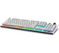 Clavier de jeu sans fil Dell Alienware Tri-Mode AW920K avec rétroéclairage LED RVB, US, Lunar Light, Bluetooth, pavé numérique, CHERRY MX Red. Grâce à une connexion sans fil, il fournit des s