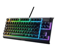 Clavier de jeu SteelSeries Apex 3 Tenkeyless, éclairage LED RVB, disposition nordique, noir, filaire, commutateurs ultra-silencieux