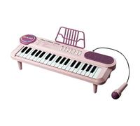 Clavier de Jouet de Piano - Jeu Portable à 37 Touches, Jouets d'instruments de Musique pour et Famille, Dispositif d'apprentissage Amusant, Jouet Musical éducatif avec Touches colorées, clavie
