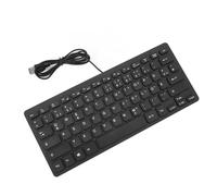 Clavier de Langue Bilingue, Clavier Ultra Fin Noir, Saisie Silencieuse, Port USB 2.0 pour Une Utilisation au Bureau (Disposition QWETZ Allemande)