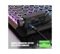 Clavier de Machine à Écrire Rétro, Connexion Multi-Appareils 5.0 Vintage, Clavier Mécanique pour PC/Ordinateur Portable