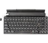 Clavier De Machine À Écrire Rétro Sans Fil Bluetooth Classic Vintage Blue Axis Coloré Clair Clavier Mécanique Réel Avec 83 Touches Punk Keycap Pour Mac/Pc/Ordinateur Portable/Tablette/Téléphone Mobil
