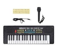 vidaXL Clavier de piano électrique 37 touches avec microphone pour enfants Noir