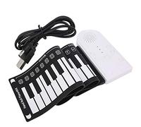 Clavier de piano électrique, 49 touches clavier électrique portable pliable touches réactives pour débutants