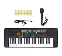 vidaXL Clavier de piano électrique 37 touches avec microphone pour enfants Noir