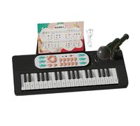 Clavier de Piano Enfant - Trente-sept touches, jouet musical rechargeable, ensemble avec microphone, modes de jeu doubles | Garçons Filles Apprentissage précoce Musique Anniversaire Cadeau de vacances