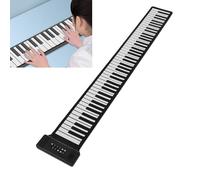 Clavier de Piano Enroulable à 88 Touches avec Fonction D' de Haut-parleur, Clavier Rechargeable pour Débutants, Piano Numérique Pliable avec Fonction D' de Haut-parleur, Sortie USB