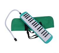 Clavier de piano Melodica à 32 touches avec sac de transport, harmonica portable avec long embouchure, pour étudiants en musique et débutants (vert)