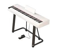 Clavier de piano numérique 88 touches avec pédale de sustain et support de piano, compatible MIDI, USB, audio, micro et casque. Clavier classique for adultes, enfants et débutants.(White)
