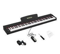 Clavier de piano numérique à 88 touches, piano électrique de taille normale pour débutants, piano électronique portable en bois avec pédale, prise en charge USB MIDI (noir)