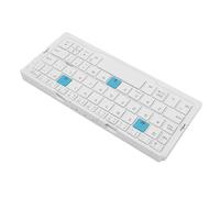 Clavier de Poche, Pieds de Ciseaux de Clavier Pliants Rechargeables avec Support pour Téléphone Portable (Argent Blanc)