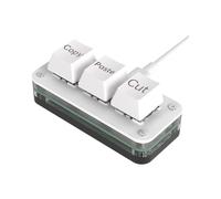 Clavier de Programmation Macro à 3 Touches pour Photoshop Gaming Clavier de Programmation Hotswap Copier Coller Macropad Blanc Type A