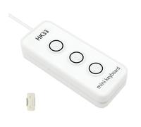 Clavier de Programmation Macro USB à 3 Touches Clavier USB Prenant en Charge Plusieurs Plates-Formes Clavier Portable Personnalisé Blanc