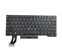 Clavier de rechange compatible avec Lenovo ThinkPad E480 E485 L480 T480s E490 E495 T490 L490 R480 R490 avec rétro-éclairage avec pointeur