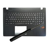 Clavier de rechange pour ordinateur portable Asus ROG Strix GL553V GL553VW ZX53 FX53V ZX53VM FZ50VD Disposition latine avec repose-poignets rétroéclairé