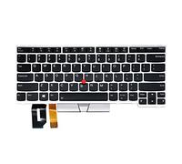 Clavier de rechange rétroéclairé pour ordinateur portable Lenovo ThinkPad Yoga L380 E480 L390 T490 T495 L480 T480S avec cadre pointeur rétroéclairé US Layout