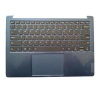Clavier de remplacement avec coque supérieure repose-paume compatible avec S540-13IML S540-13ARE S540-13API S540-13ITL US Design rétroéclairé Compatible avec ordinateur portable(Blue with touchpad)