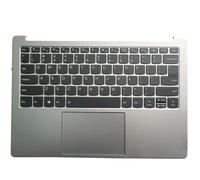Clavier de remplacement avec coque supérieure repose-paume compatible avec S540-13IML S540-13ARE S540-13API S540-13ITL US Design rétroéclairé Compatible avec ordinateur portable(Silver with touchpad)