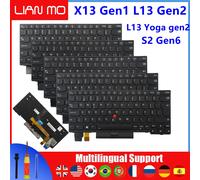 Clavier de remplacement pour Lenovo, ThinkSub X13 Gen1 L13 Gen2 ltGen6 L13 Yoga Gen2, Royaume-Uni, États-Unis, espagnol, Brésil, français, portugais, hébreu Spanish NO Backlit
