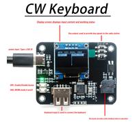 Clavier d'entraînement et de transmission de radio amateur CW avec écran OLED et USB, clavier électronique à code Morse pour la formation de la radio amateur Clavier CW