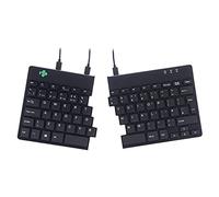 Clavier divisé R-Go, design ergonomique avec clavier divisé et indicateur de pause intégré, disposition QWERTY (UK), filaire USB, noir