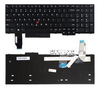 Clavier d'ordinateur portable avec pointeur de rechange pour Lenovo IBM ThinkPad E580 E585 E590 E595 T590 L580 L590 P52 P53 P53S P72 P73 (non compatible avec P52s) disposition US Cadre noir sans