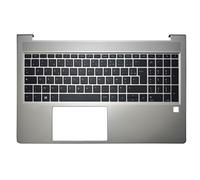 Clavier d'ordinateur Portable Compatible avec HP ProBook 450 G8 455 G8 Disposition française Housse de Couvercle supérieure avec Coussin de Paume Pas de rétro - éclairage