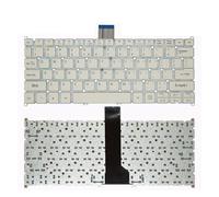 Clavier d'ordinateur Portable, Compatible for Acer, Aspire, V3-371 V3-372 V3-372T V3-112P V3-371-56R5 90.4LK07.S1D 9ZN9RSW01D 3090049VHSA US(Replacement White)