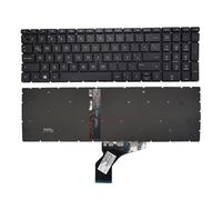 Clavier d'ordinateur Portable Espagnol SP/Latin LA, Compatible for HP, Compatible for Pavilion, 15-DA 15-DB TPN-C135 TPN-C136 250 G7 255 G7 15S-du 15-DW 15-CS(Silver LA No Backlit)
