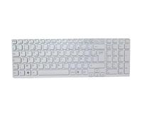 Clavier d'ordinateur Portable pour Sony SVE151 SVE17 SVE1713M4E SVE1713N4E SVE1713N9E SVE1713O4E SVE1713P1E SVE1713P1R SVE1713P4E SVE1713Q1E Français FR Blanc avec Cadre Nouveau