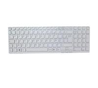 Clavier d'ordinateur Portable pour Sony SVE151 SVE17 SVE1713W1R SVE1713X1E SVE1713X9R SVE1713Y1E SVE1713Y1R SVE1713Z1E SVE1713Z1R SVE171C4E SVE171D4E Français FR Blanc avec Cadre Neuf