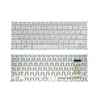 Clavier d'ordinateur Portable Russe américain, Compatible for ASUS, E202 | TP201S TP201SA X205TA X205T 0KNL0-1122US00 AEXK6U00010 E202S E205 E202MA(RU-1 White)