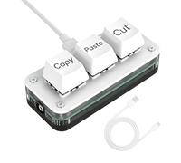 Clavier d'ordinateur pour découpe, copie et collage - Touches de raccourci mécaniques à trois touches, accessoire ergonomique pour la productivité, dispositif de contrôle efficace du flux de travail