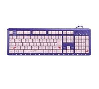 Clavier D'Ordinateur QWERTY avec 104 Touches, Clavier Mécanique Filaire USB avec Câble de 51,2 Pouces, Clavier Universel Ultra-mince de Dessin Animé Mignon pour Ordinateur Portable de (Rose Opéra)