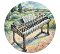 Clavier électronique Casse-tête De 1000 Pièces Rond Spour Adultes Et Enfants Moderne Jeu Difficile Impossible Qualité Supérieure Décompression 1000pcs (67.5x67.5cm)