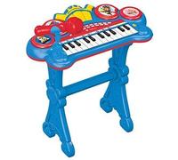 Clavier électronique Pat?Patrouille avec siège et microphone, 24 touches lumineuses pour apprendre la musique et câble Aux-In bleu TU