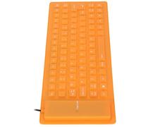 Clavier en Silicone Pliable, Clavier en Silicone 85 Touches, Tactile Doux à Tapage Silencieux avec Conception Entièrement Scellée pour Ordinateur Portable PC (Orange)
