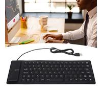 Clavier en silicone scellé USB compact, silencieux & lumière noire pour PC en Australie