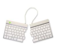Clavier ergonomique divisé - R-GO TOOLS - Bluetooth 5.0 - QWERTY US - Logiciel de pause - Blanc