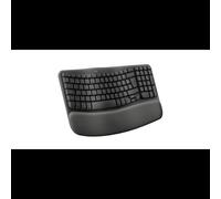 Clavier Ergonomique Logitech ERGO 920-012292 AZERTY, Sans Fil RF + Bluetooth, Membrane, Graphite, Repose-Poignets, Portée 10m, Batterie AAA, Compatible Windows/macOS/Linux/ChromeOS/iOS