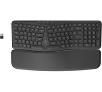 Clavier Ergonomique sans fil avec repose poignet magnétique Conception confortable et posture naturelle Inclinaison ajustable Pavé numérique + 16 raccourcis Compatible Windows